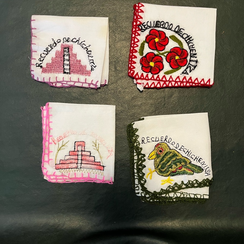 Embroidered Souvenir Handkerchiefs Set